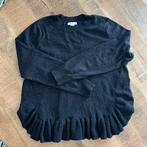 H&M ruffle hem sweater